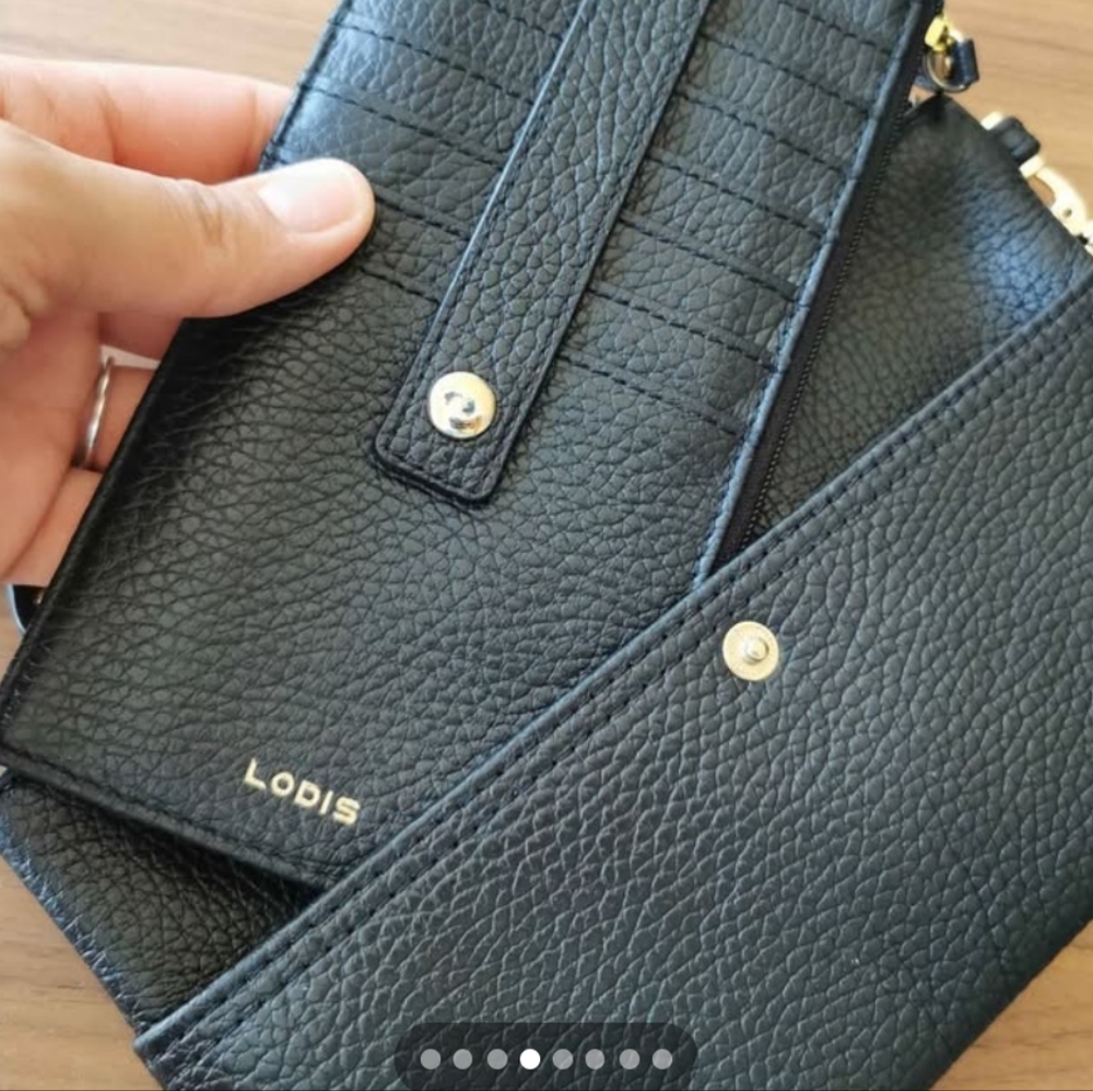 Lodis Leather Wristlet with Card Holder
